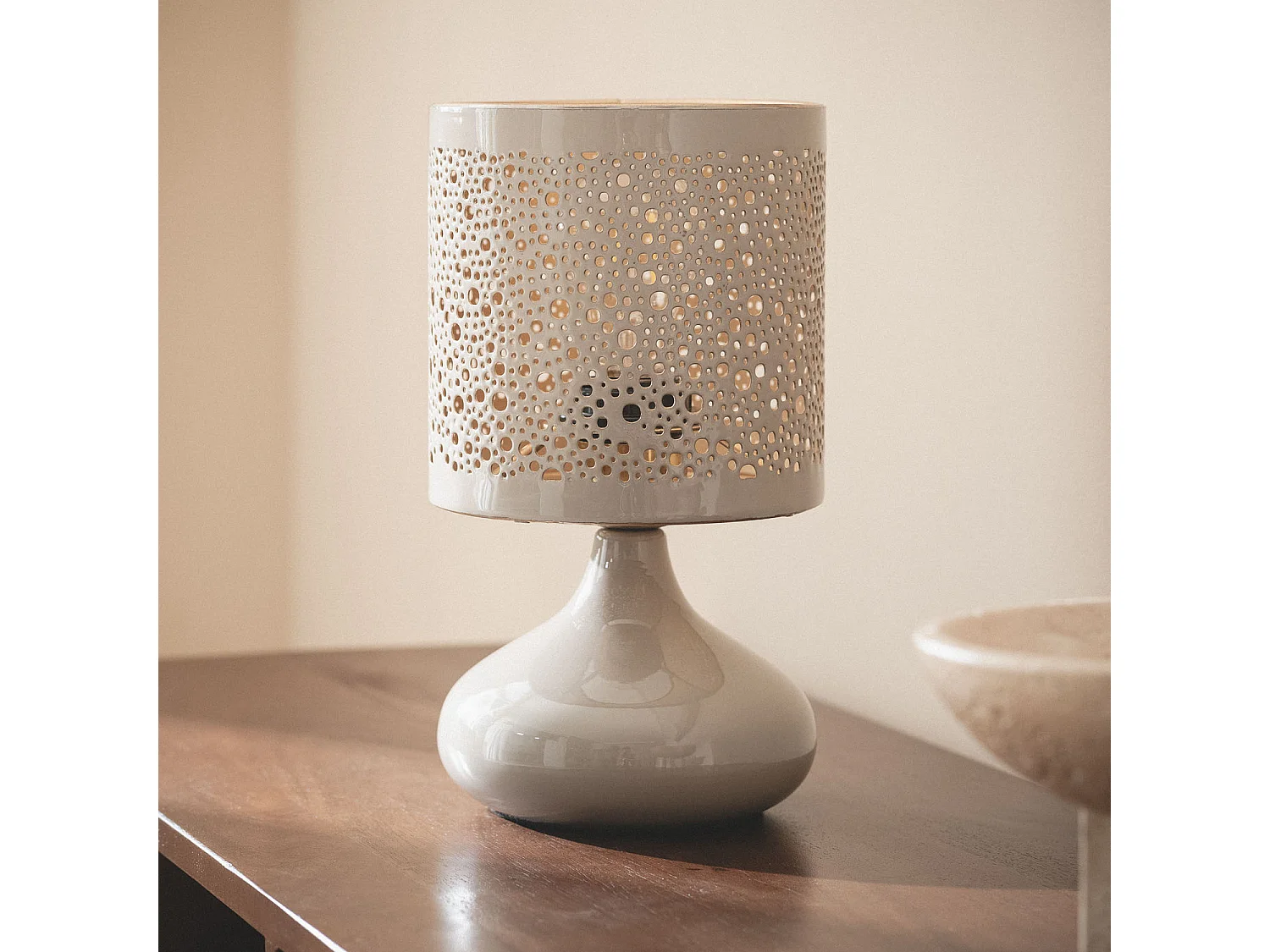 Lampe à Poser Métal Harish Taupe