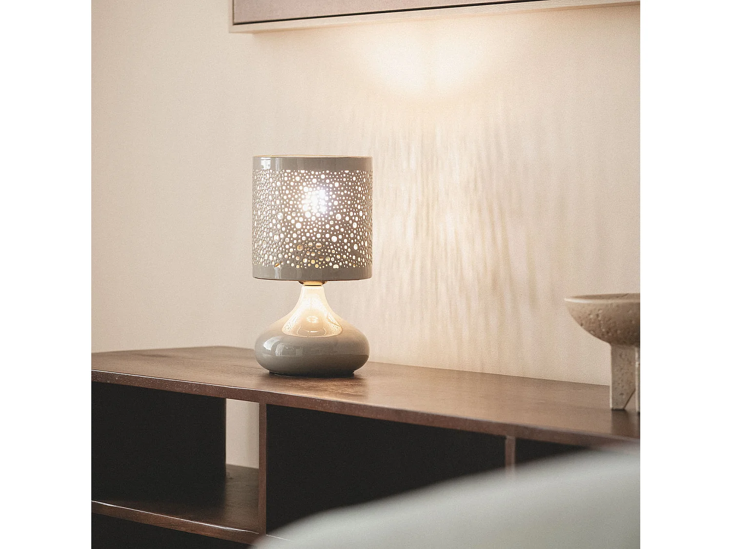 Lampe à Poser Métal Harish Taupe