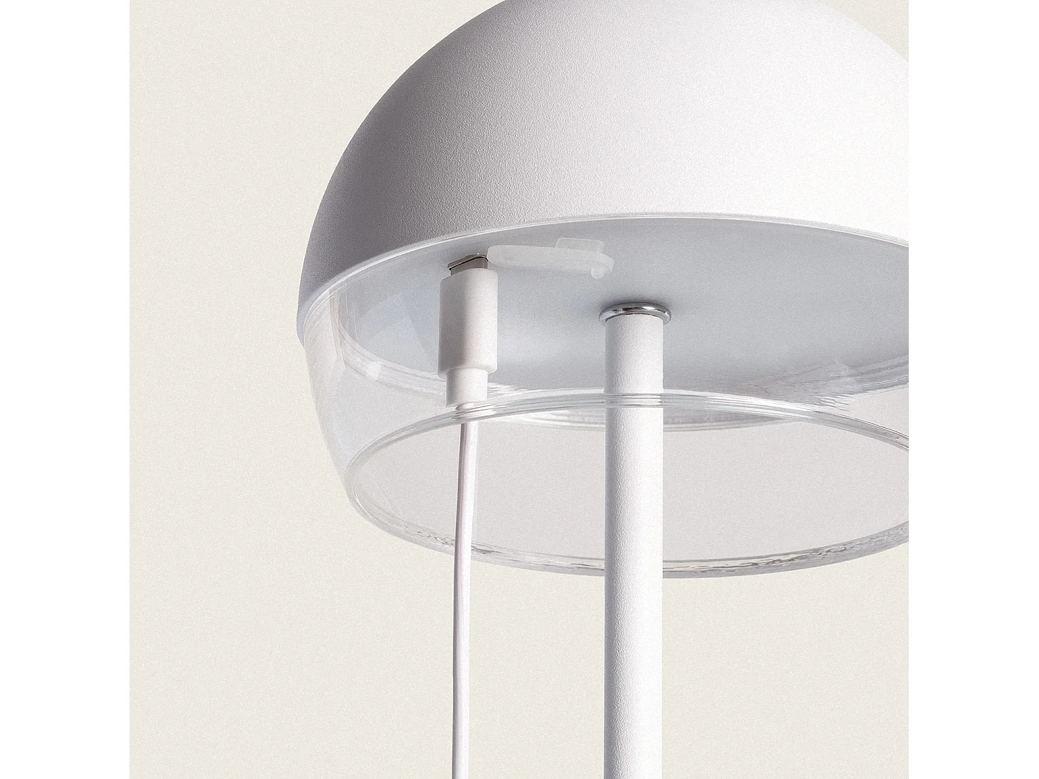 Lampada da Tavolo LED 3W Portatile per Esterni con Batteria USB Ricaricabile Adair Bianco