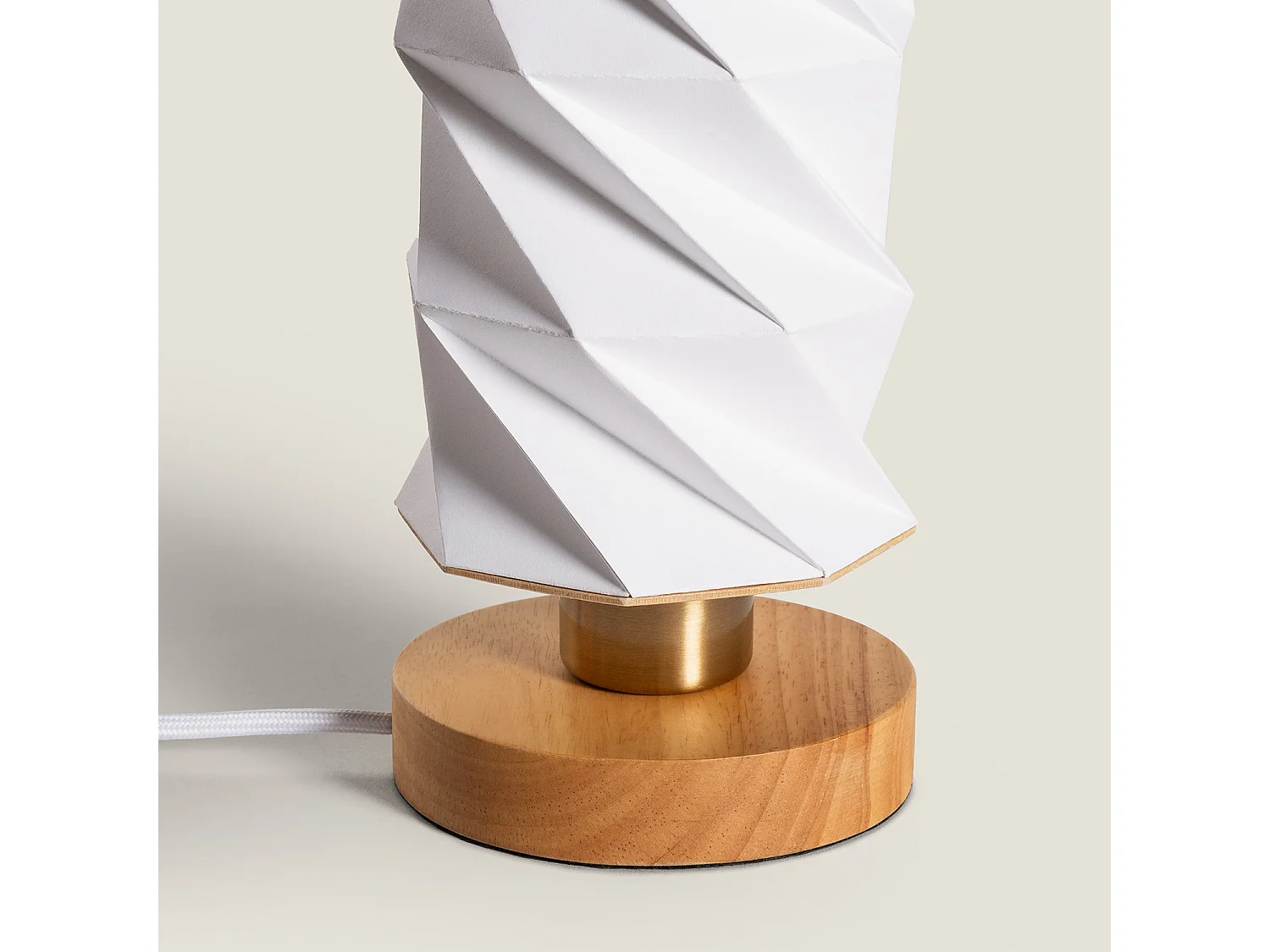 Lampe à Poser Bois Hiva Blanc