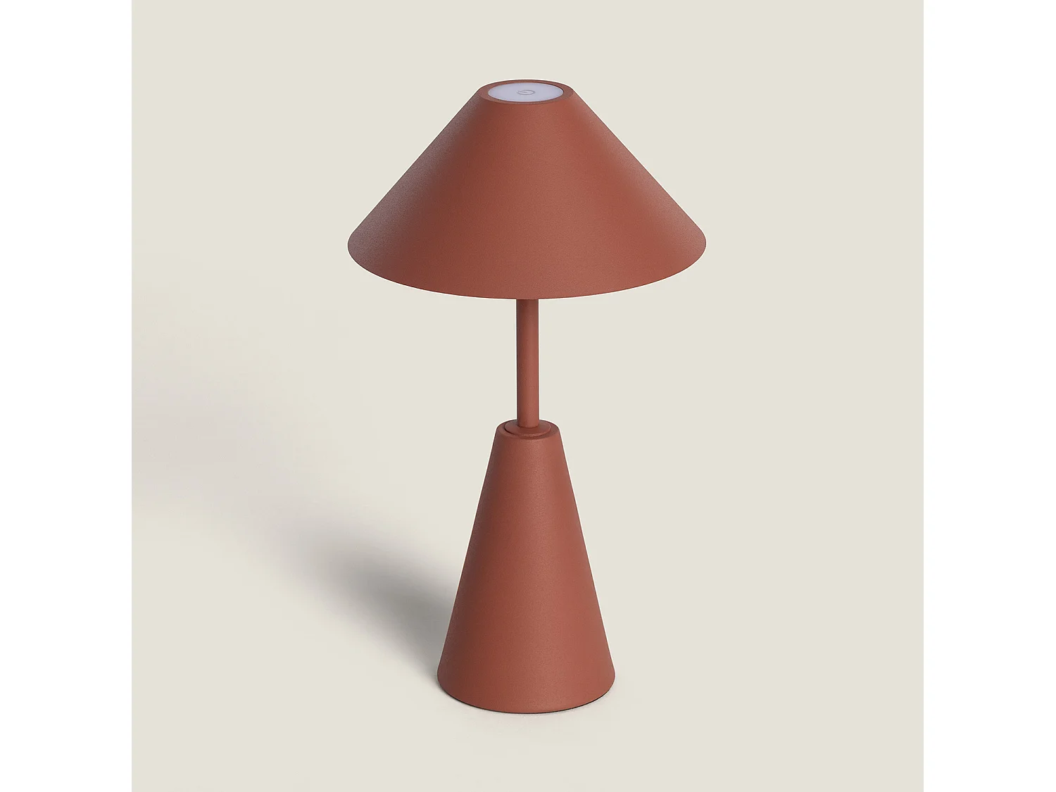 Lampe à Poser Métal LED 3W avec Batterie USB Rechargeable Chamle Brun