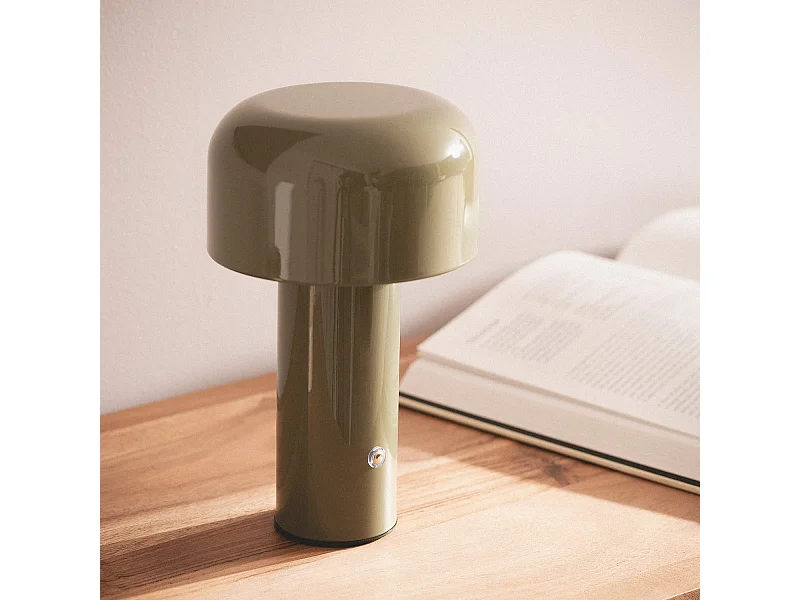 Lampada da Tavolo LED 2W Portatile Metallo con Batteria USB Ricaricabile Zaipi Azzurro