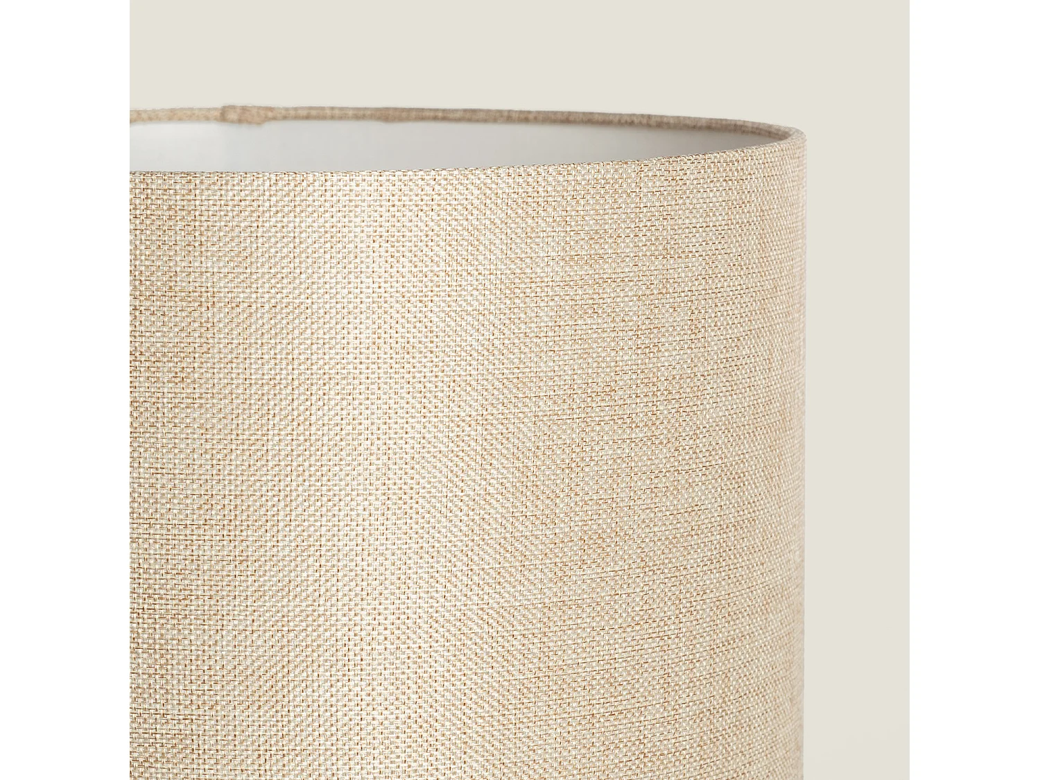 Lampe à Poser Résine et Lin Cira Blanc Gardénia