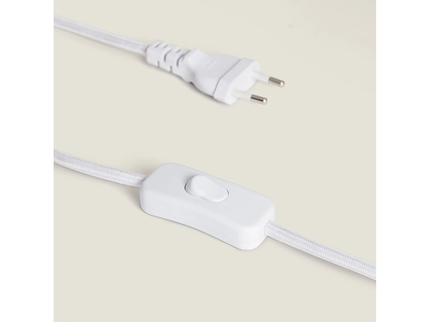 Lampe à Poser Résine et Lin Cira Blanc Gardénia