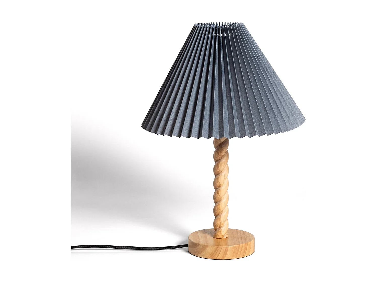 Lampada da Tavolo Legno Moorea Grigio