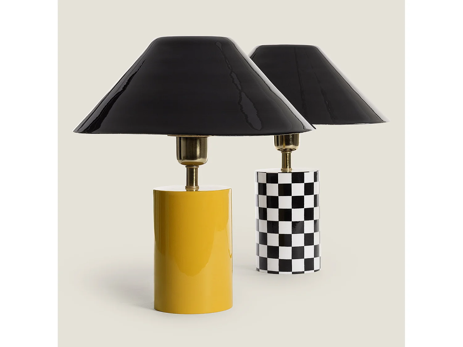Lampada da Tavolo Metallo Brijesh Giallo