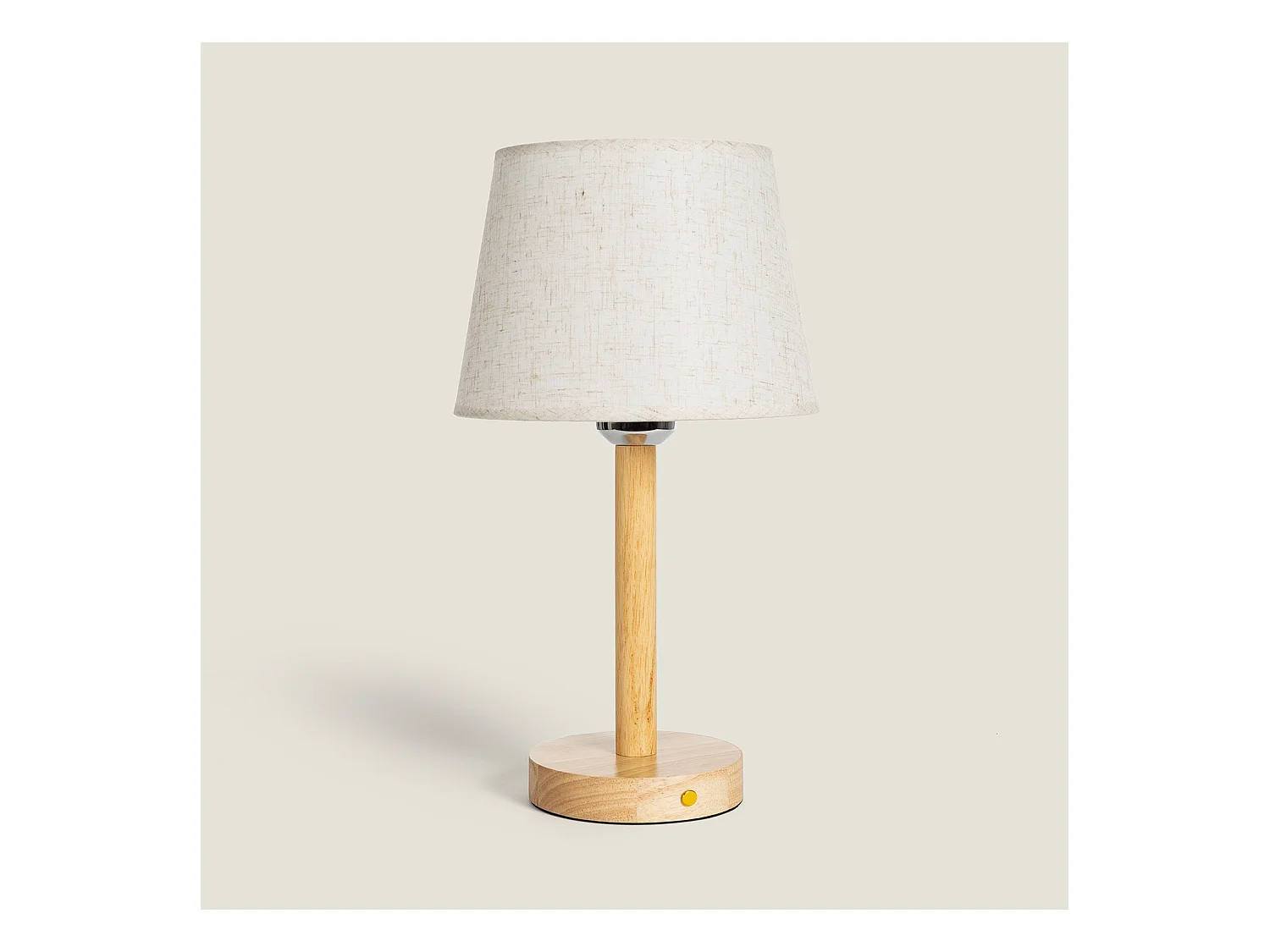 Lámpara de Mesa LED Portátil Madera con Batería USB Recargable Rowy Natural