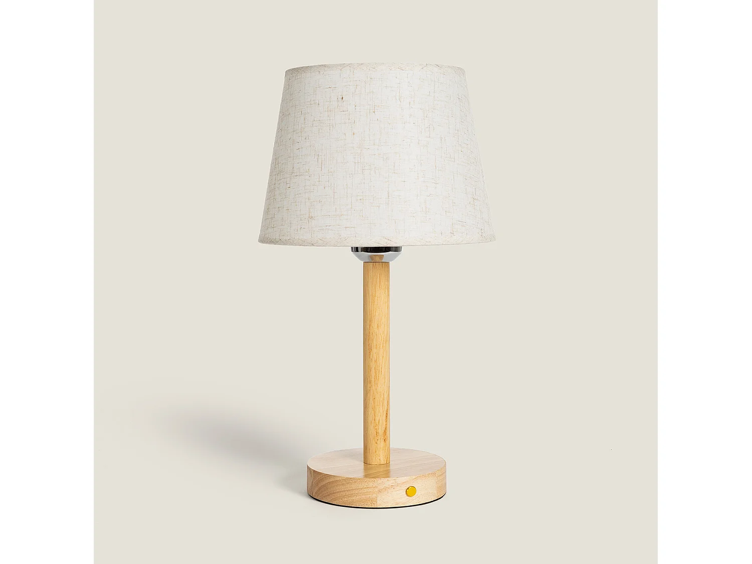 Lampe à Poser LED Bois 1W Portable avec Batterie USB Rechargeable Rowy Naturel