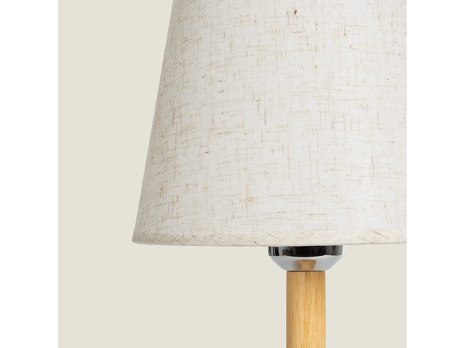 Lampe à Poser LED Bois 1W Portable avec Batterie USB Rechargeable Rowy Naturel