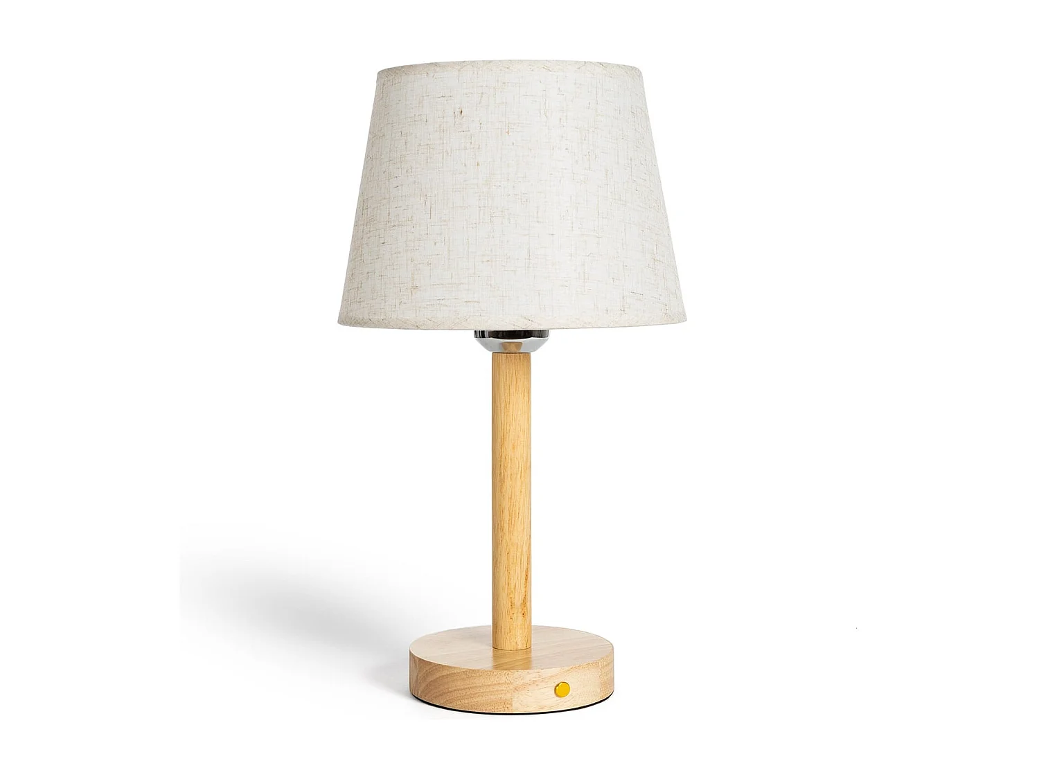 Lampe à Poser LED Bois 1W Portable avec Batterie USB Rechargeable Rowy Naturel