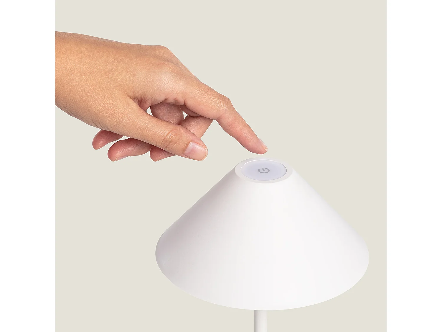 Lampada da Tavolo LED Portatile 3W per Esterni Metallo con Batteria Ricaricabile Chamle Bianco