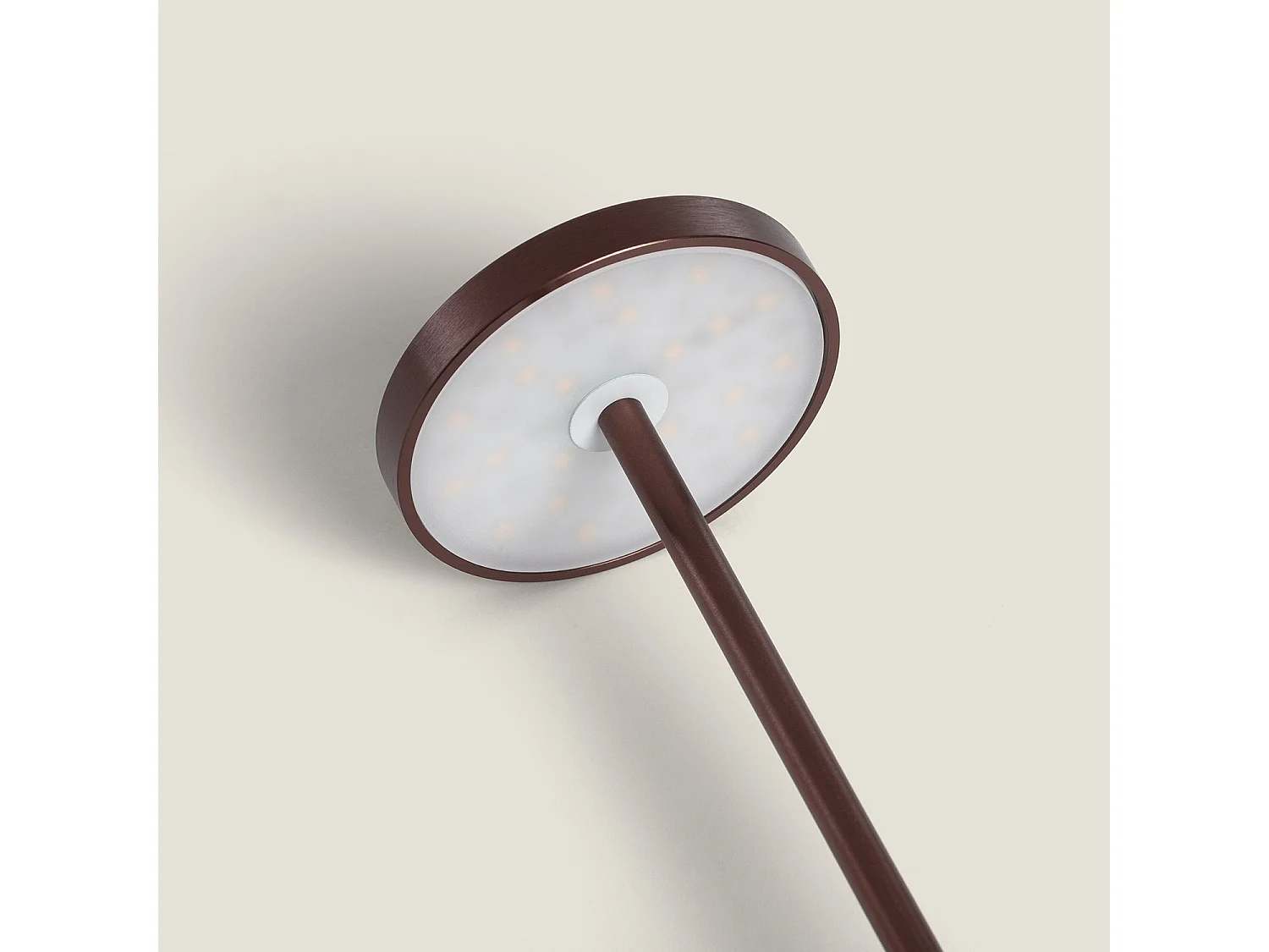 Lampada da Tavolo LED Portatile per Esterni Metallo con Batteria USB Ricaricabile Jawania Bronzo