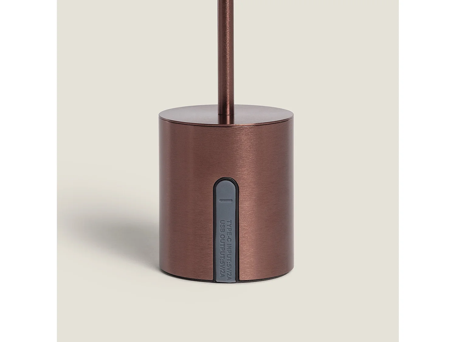 Lampada da Tavolo LED Portatile per Esterni Metallo con Batteria USB Ricaricabile Jawania Bronzo