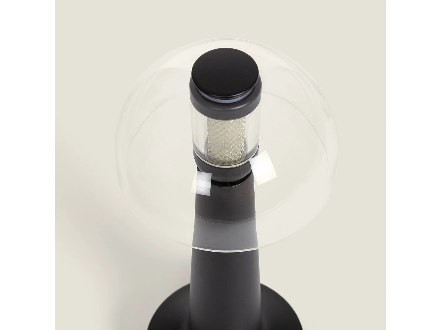 Lámpara de Mesa LED Metal Portátil con Batería USB Recargable Luliu Orsha Negro