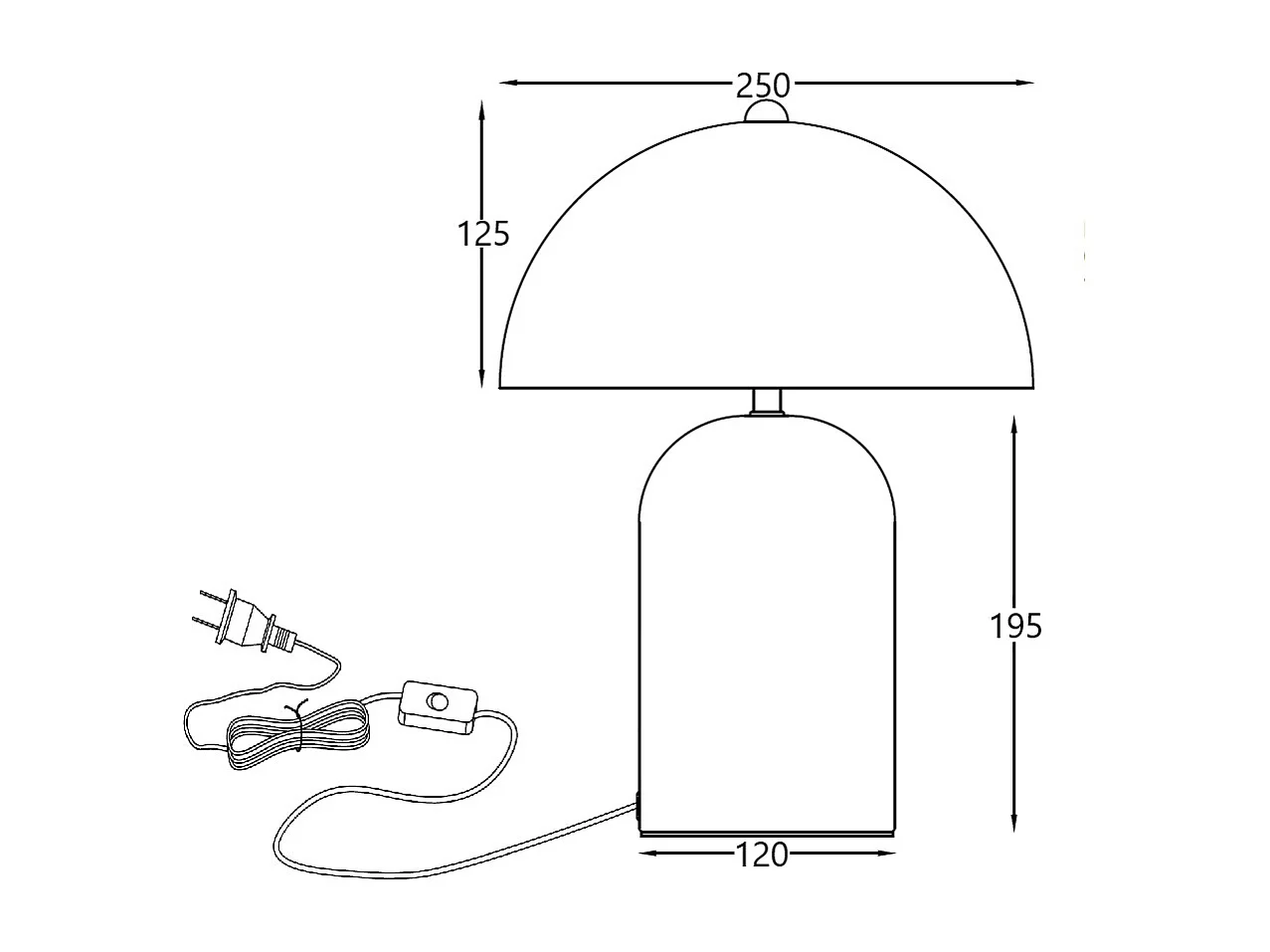 Lampe à Poser Métal Slink Beige