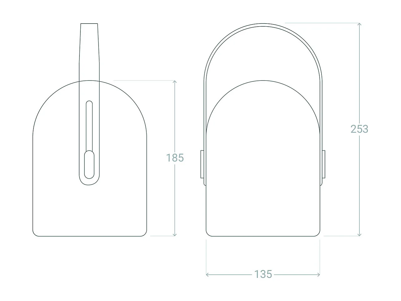 Lampada da Tavolo LED 3W Portatile con Batteria USB Ricaricabile Akira Nero