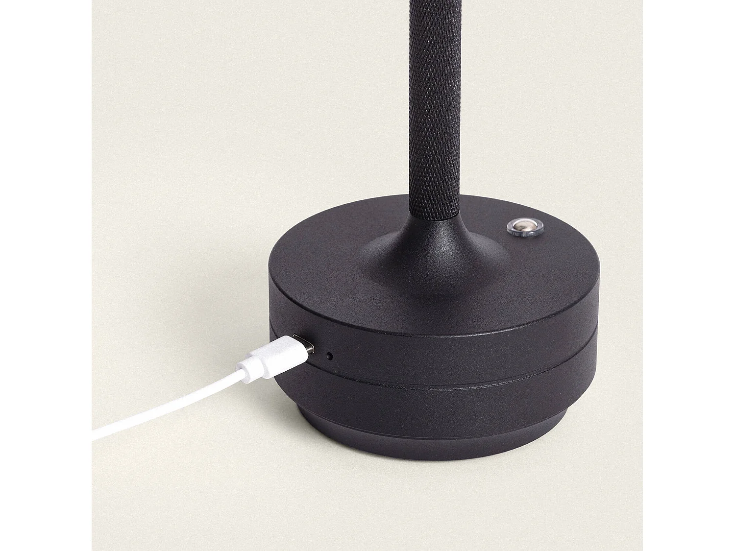 Lampe à Poser LED 3W Portable avec Batterie Rechargeable USB Astrid Noir