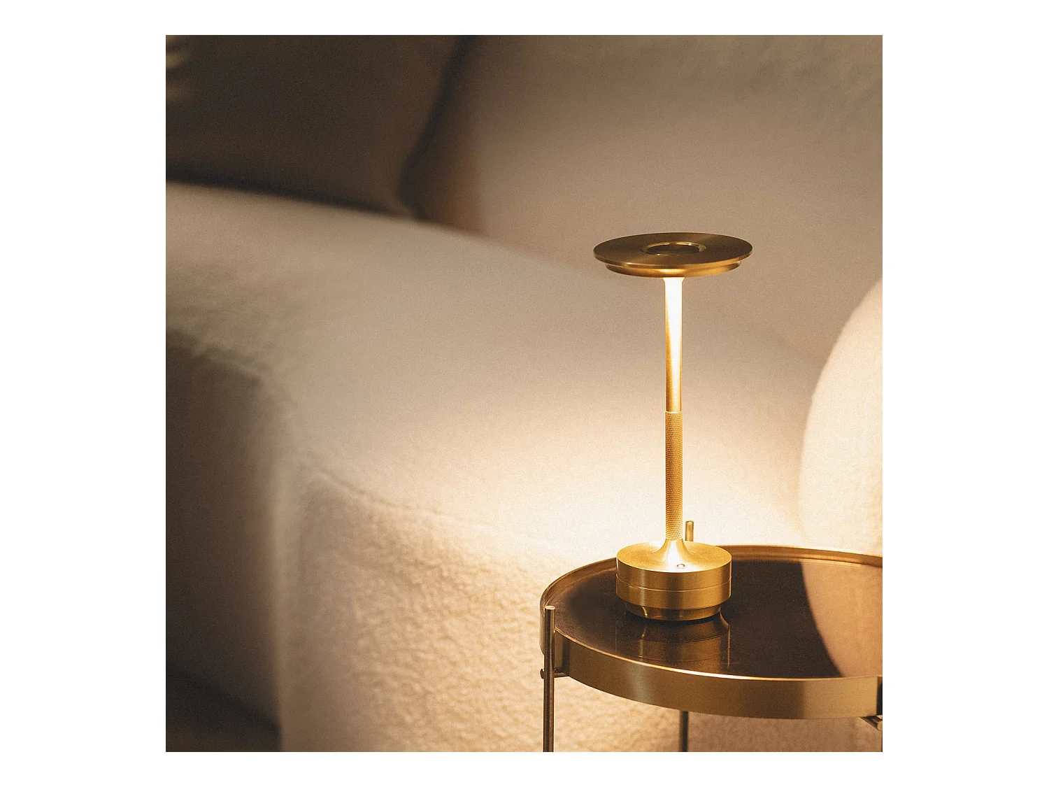 Lampe à Poser LED 3W Portable avec Batterie Rechargeable USB Astrid Noir