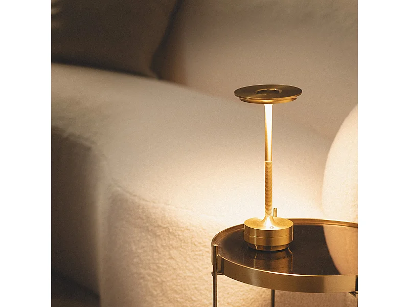 Lampe à Poser LED 3W Portable avec Batterie Rechargeable USB Astrid Noir