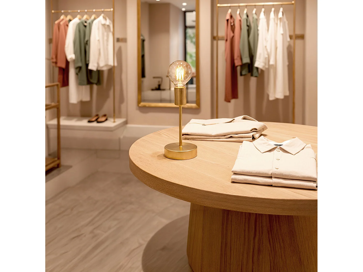 Lampe à Poser LED Portable Métal Zoe Doré