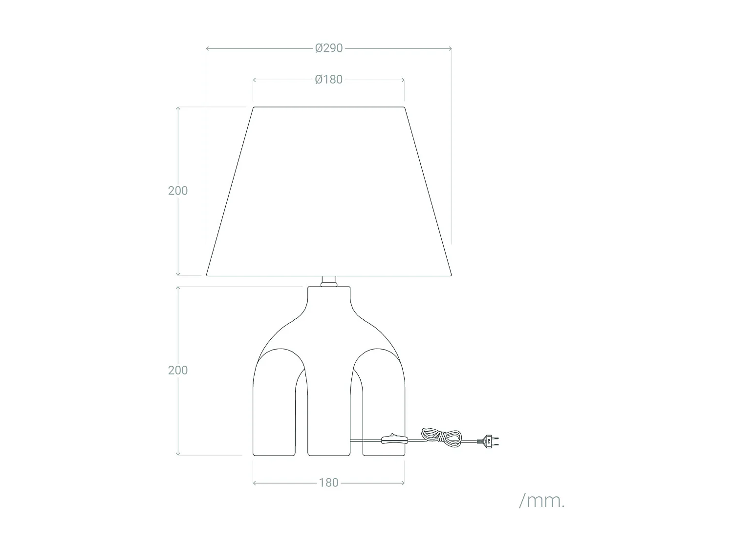 Lampe à Poser Papier Tressé et Résine Otilia  Blanc