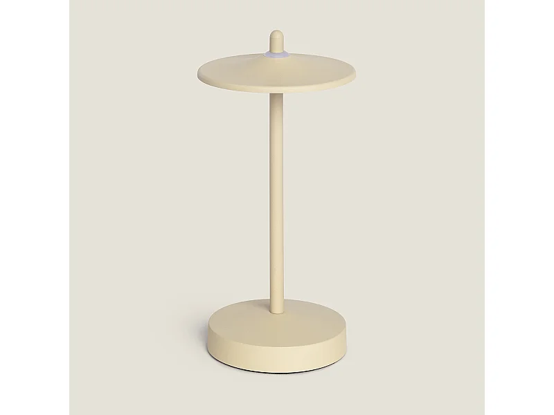 Lampada da Tavolo LED Portatile per Esterni con Batteria USB Ricaricabile Milevani Beige