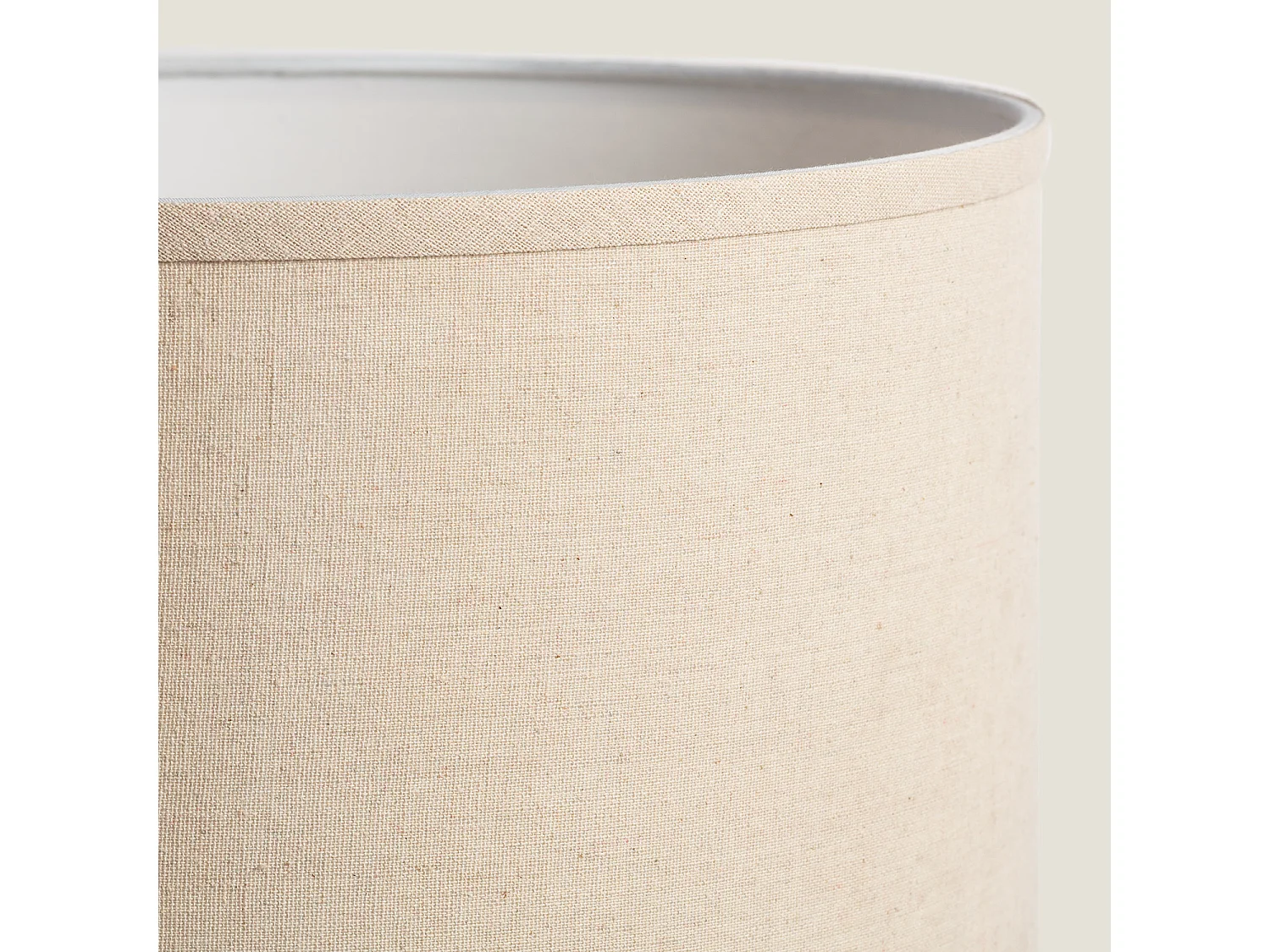 Lampada da Tavolo Corda Naturale e Lino Dione Beige Lino