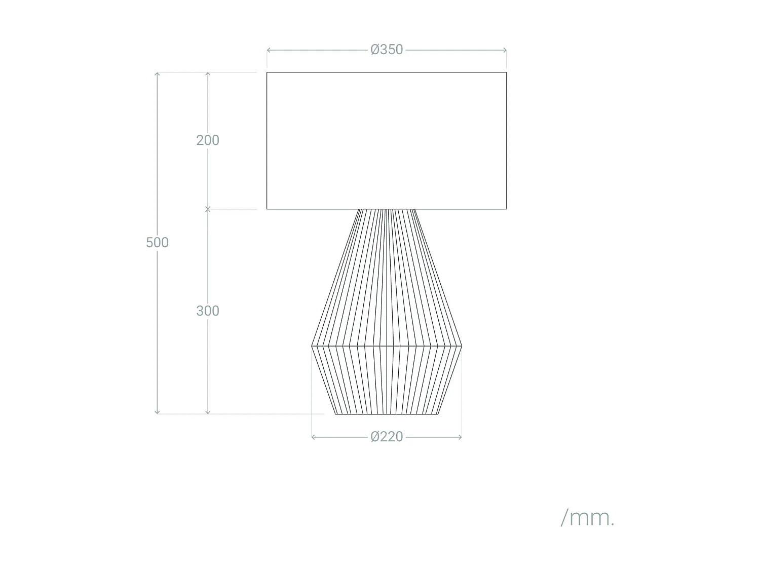 Lampada da Tavolo Corda Naturale e Lino Dione Beige Lino