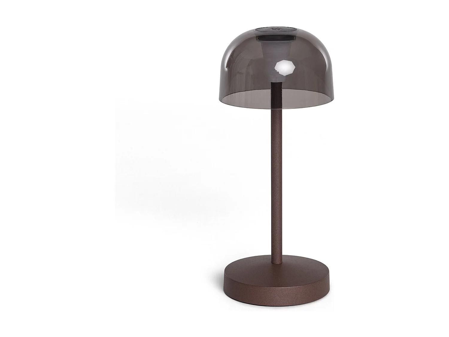 Lampe à Poser LED Portable pour Extérieur Métal avec Batterie Rechargeable Lendora Smoke Brun