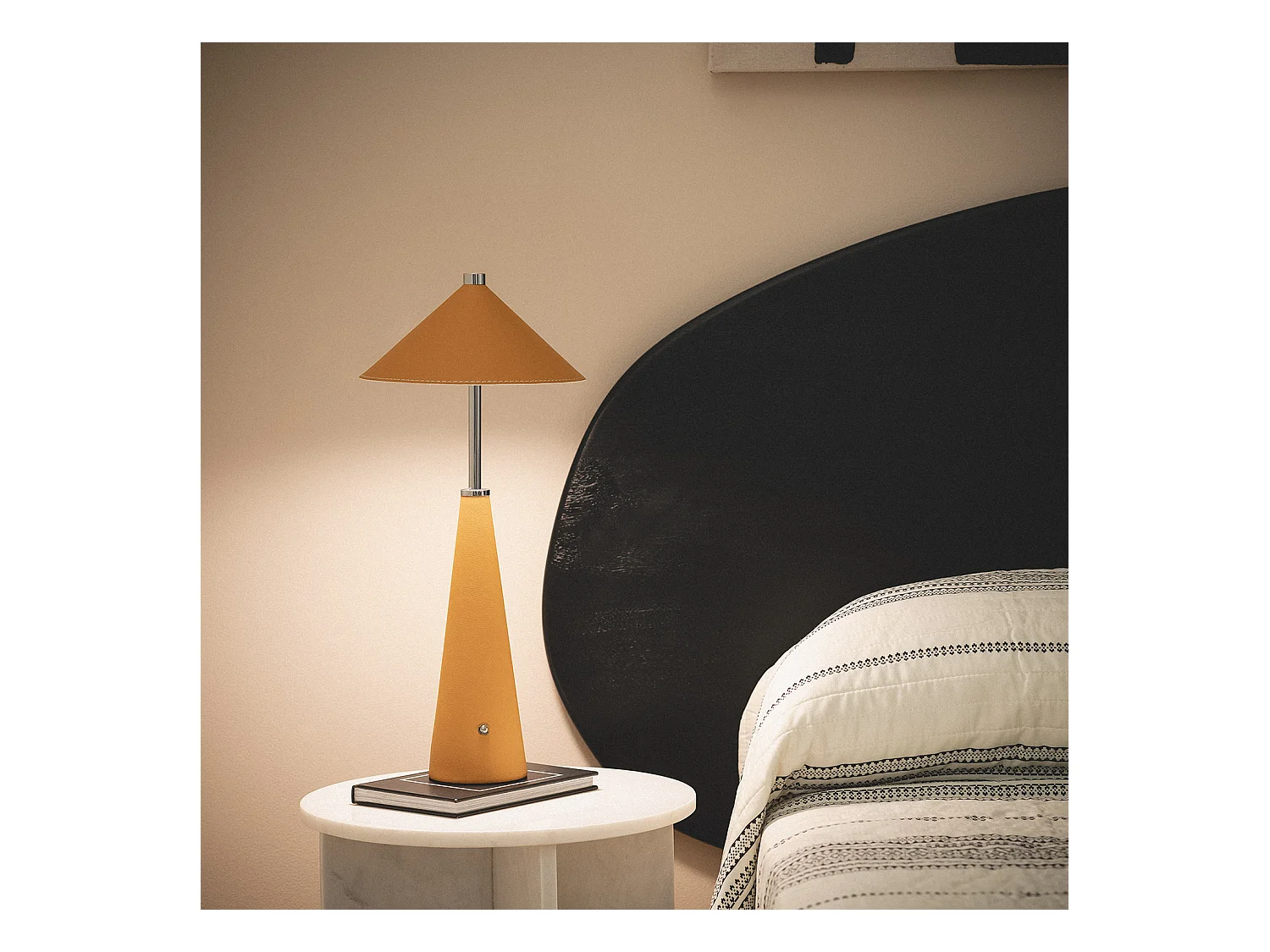 Lampe à Poser LED 3W Portable avec Batterie USB Rechargeable Brun
