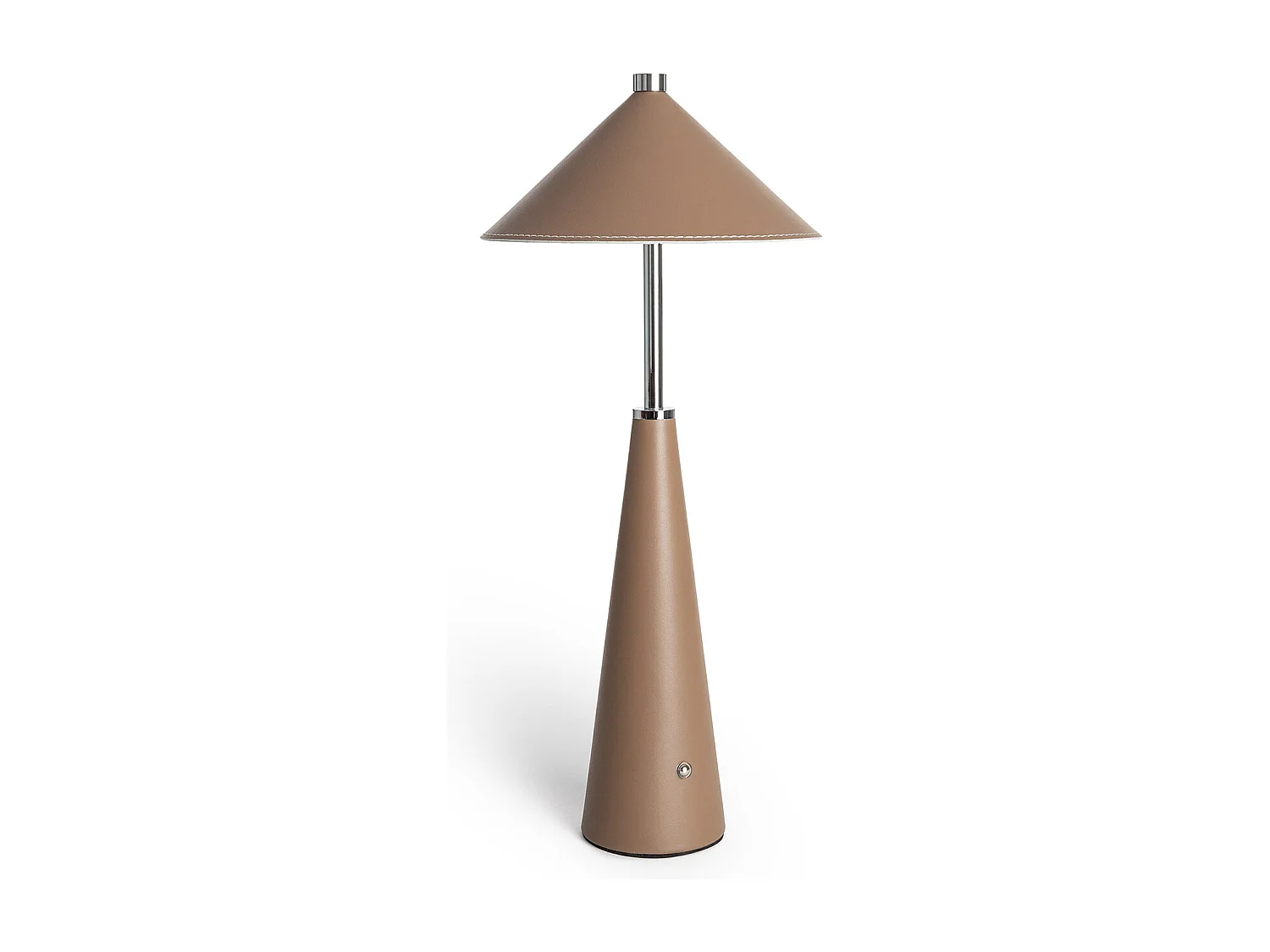Lampe à Poser LED Portable Cuir et Métal avec Batterie USB Rechargeable Tyu Tule Brun