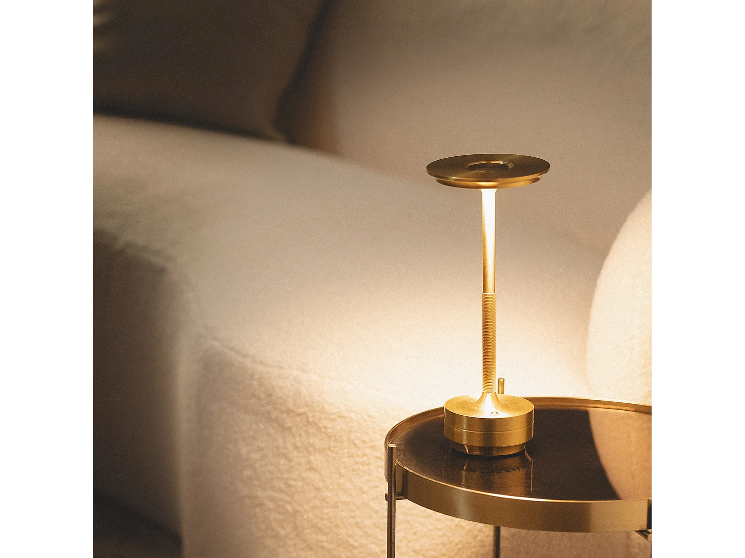 Lámpara de Mesa LED Portátil con Batería USB Recargable Astrid Plateado