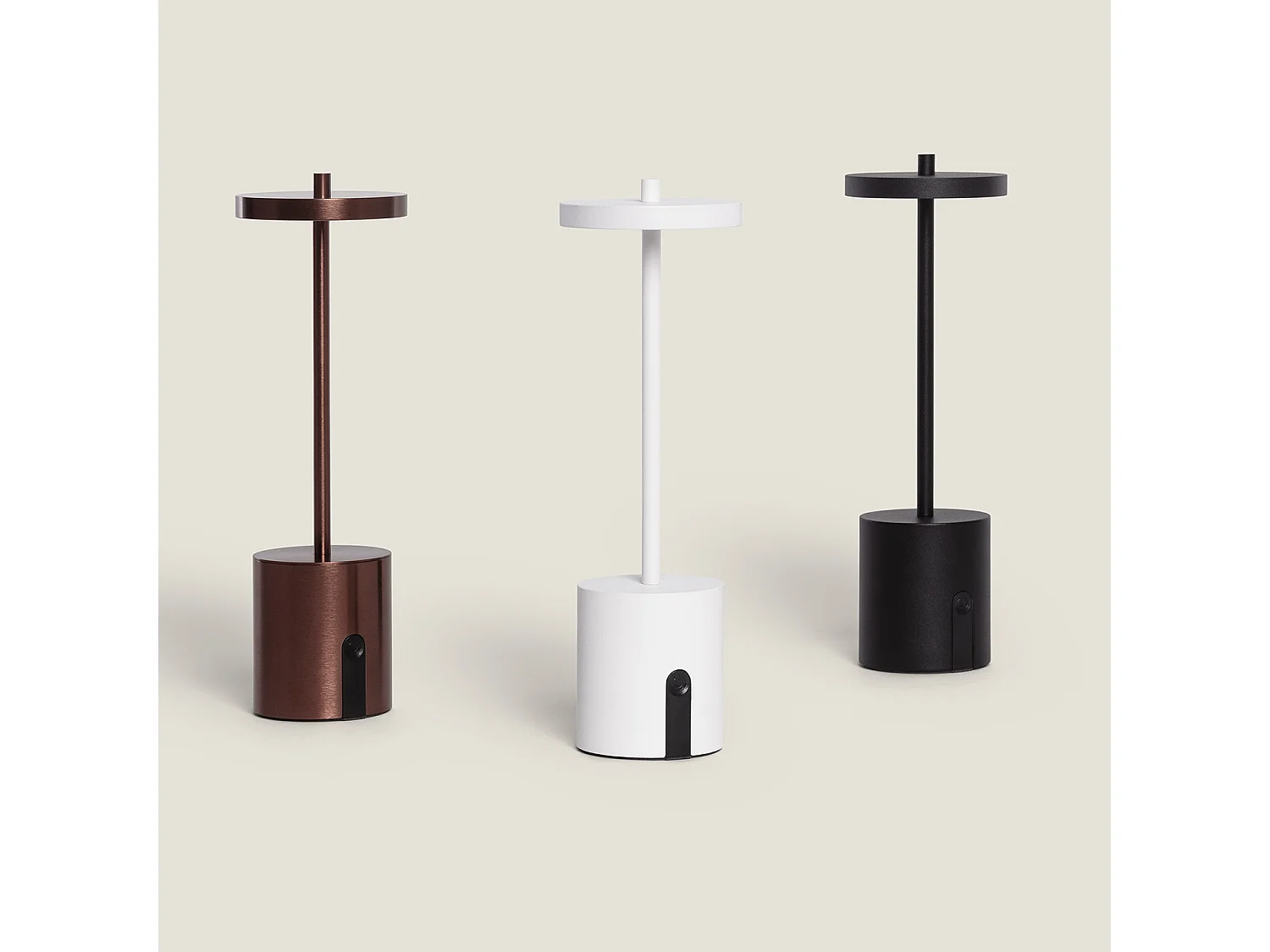 Lampada da Tavolo LED Portatile per Esterni Metallo con Batteria USB Ricaricabile Jawania Bianco