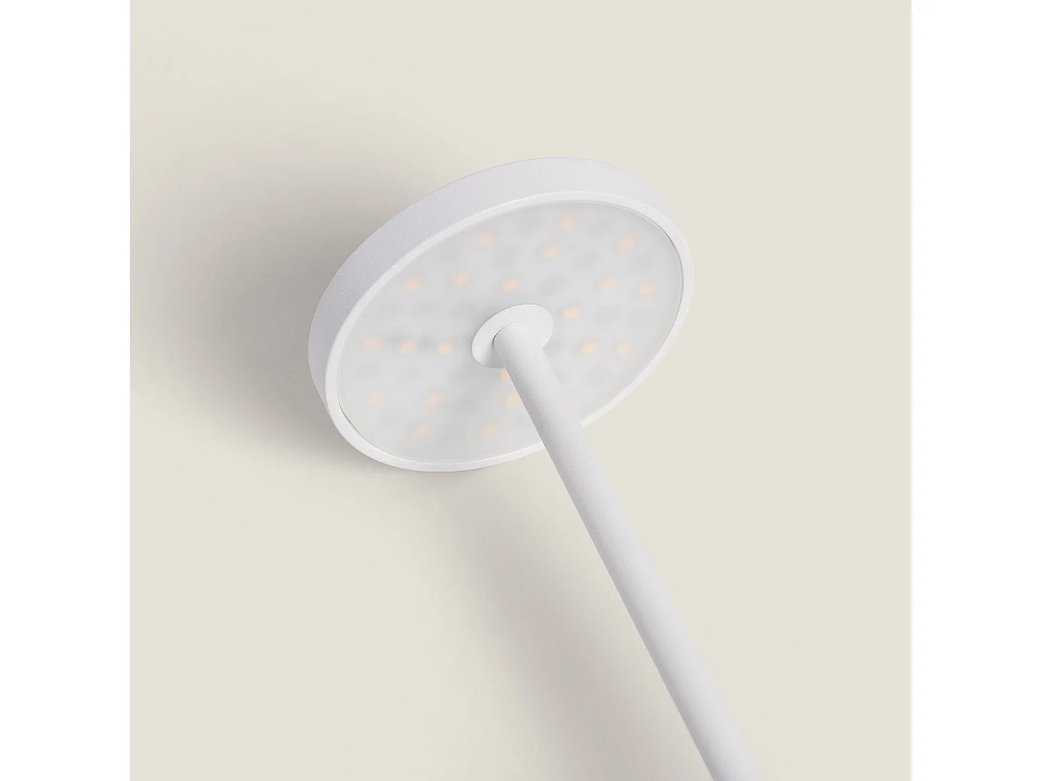 Lampada da Tavolo LED Portatile per Esterni Metallo con Batteria USB Ricaricabile Jawania Bianco
