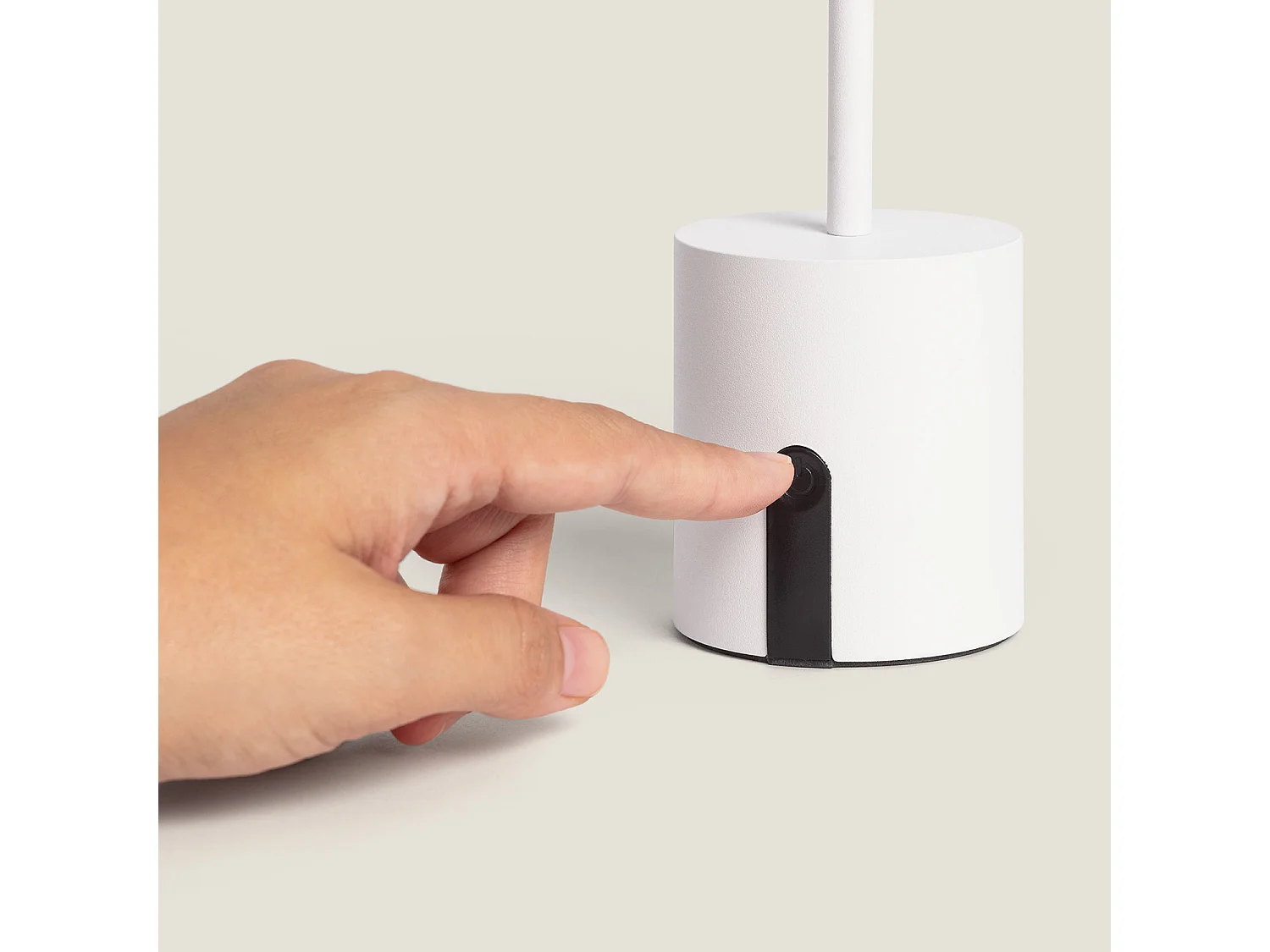 Lampada da Tavolo LED Portatile per Esterni Metallo con Batteria USB Ricaricabile Jawania Bianco