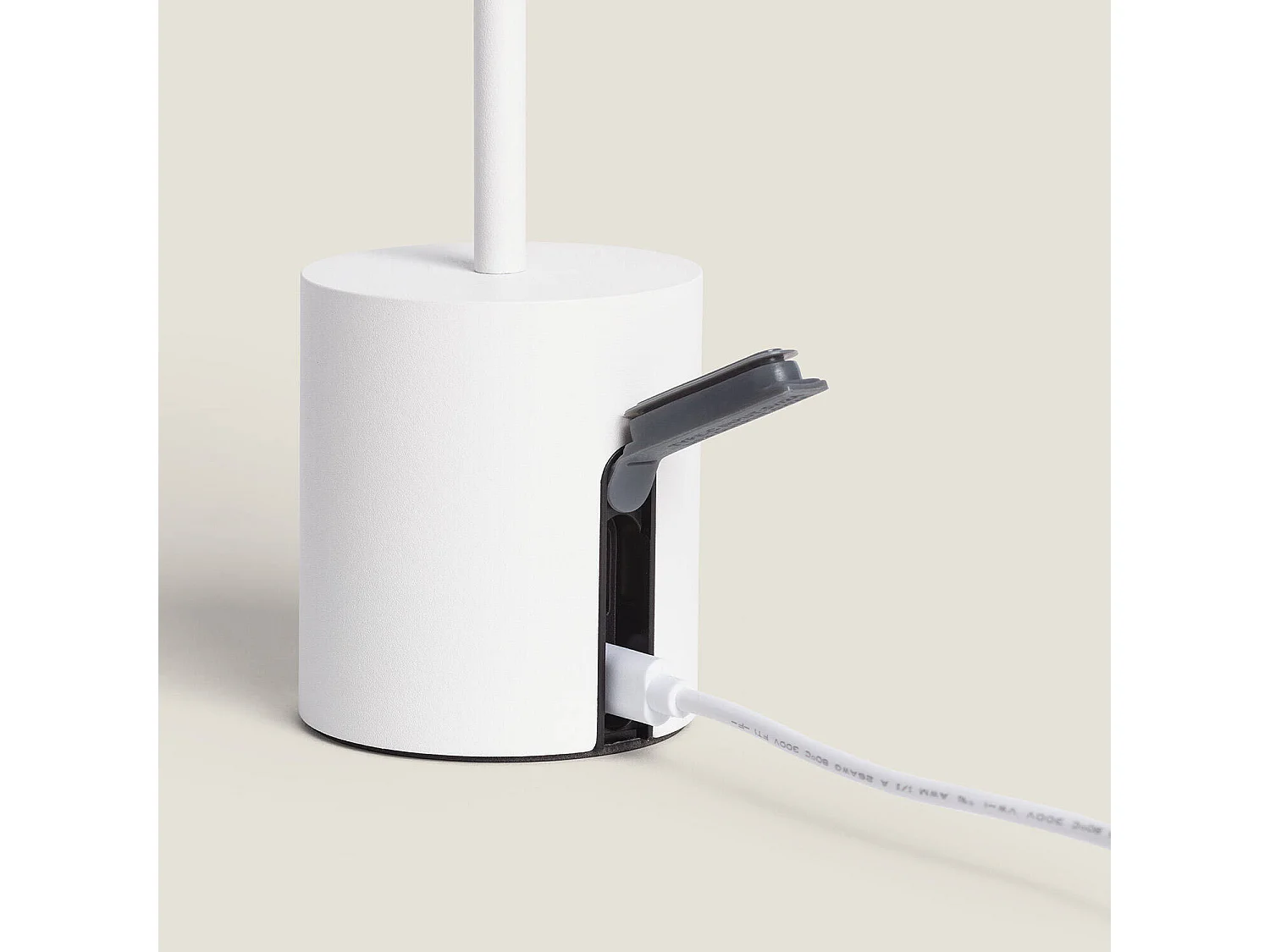 Lampada da Tavolo LED Portatile per Esterni Metallo con Batteria USB Ricaricabile Jawania Bianco