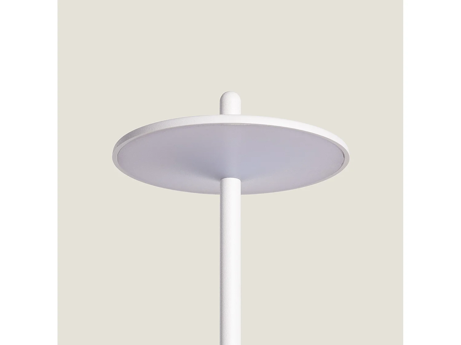 Lampe à Poser LED Portable Extérieure Métal avec Batterie Rechargeable Milevani Blanc