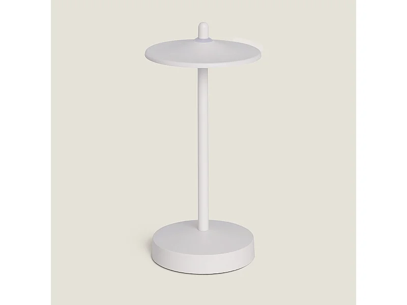 Lampada da Tavolo LED Portatile per Esterni con Batteria USB Ricaricabile Milevani Bianco