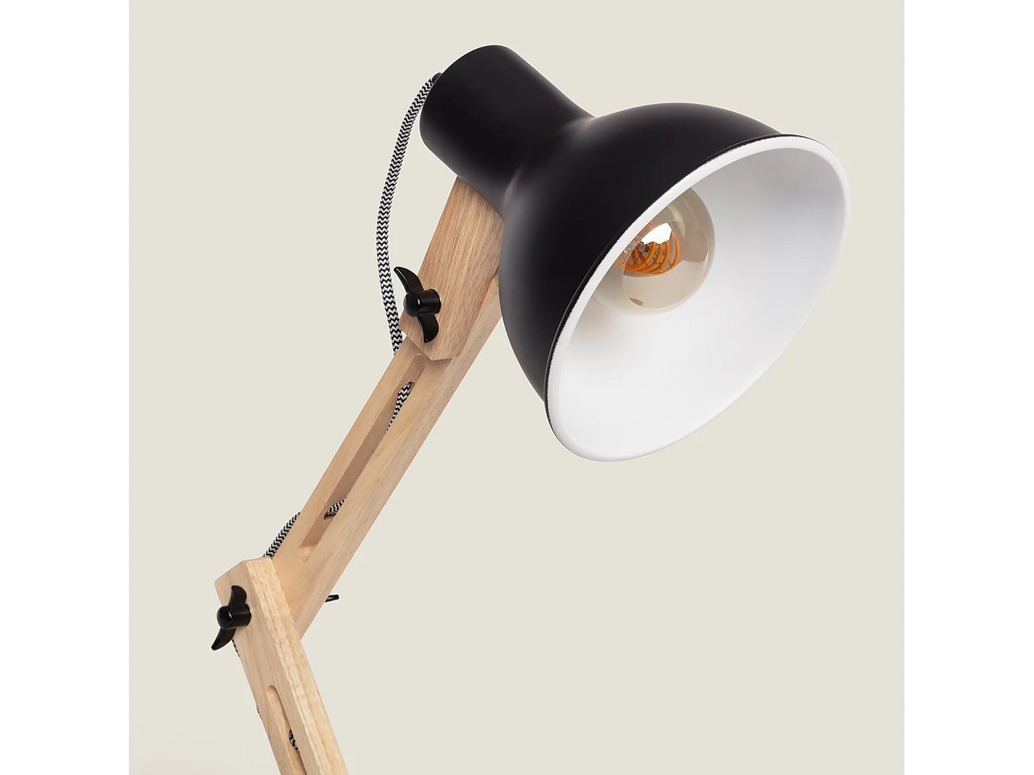 Lampada Flexo da Scrivania Metallo Gratoh Nero