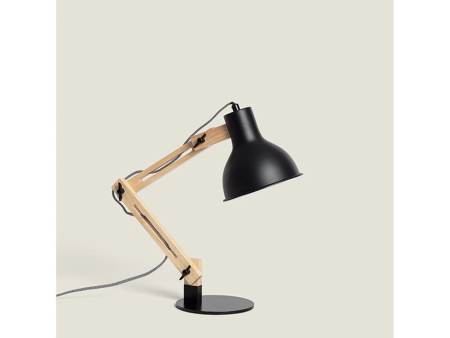 Lampada Flexo da Scrivania Metallo Gratoh Nero