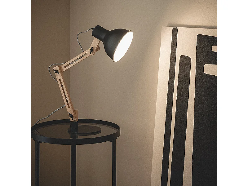 Lampada Flexo da Scrivania Metallo Gratoh Nero