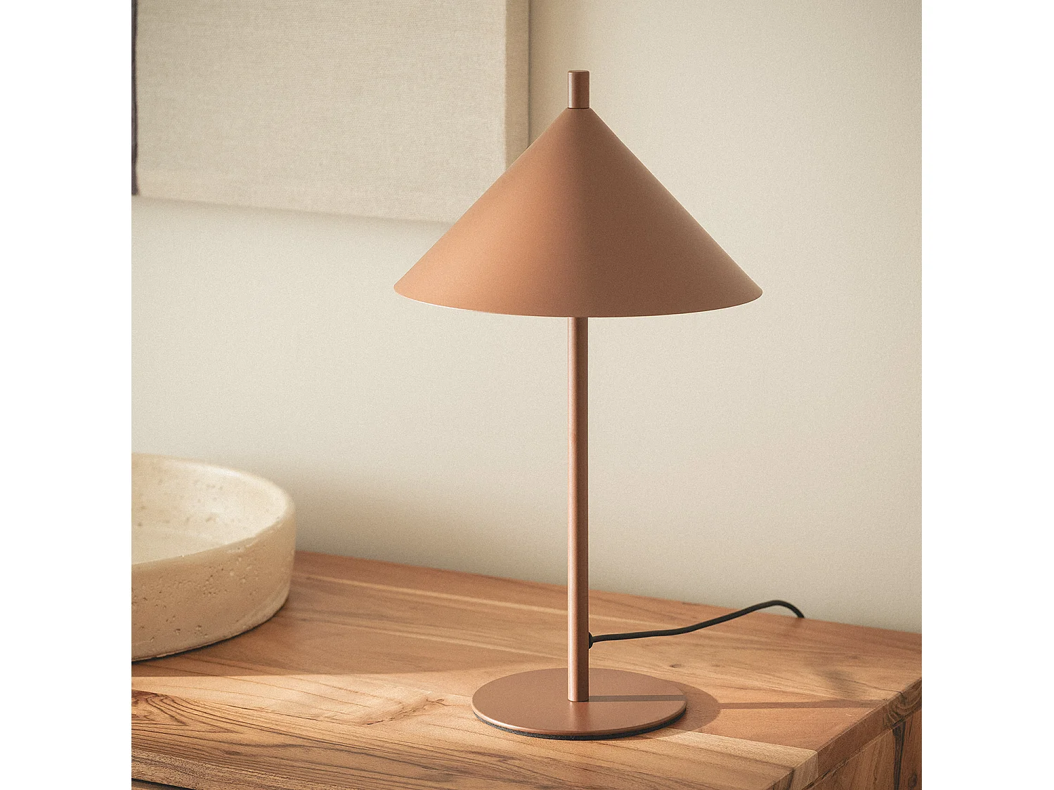 Lampe à Poser LED 3.6W Métal Carmale Brun