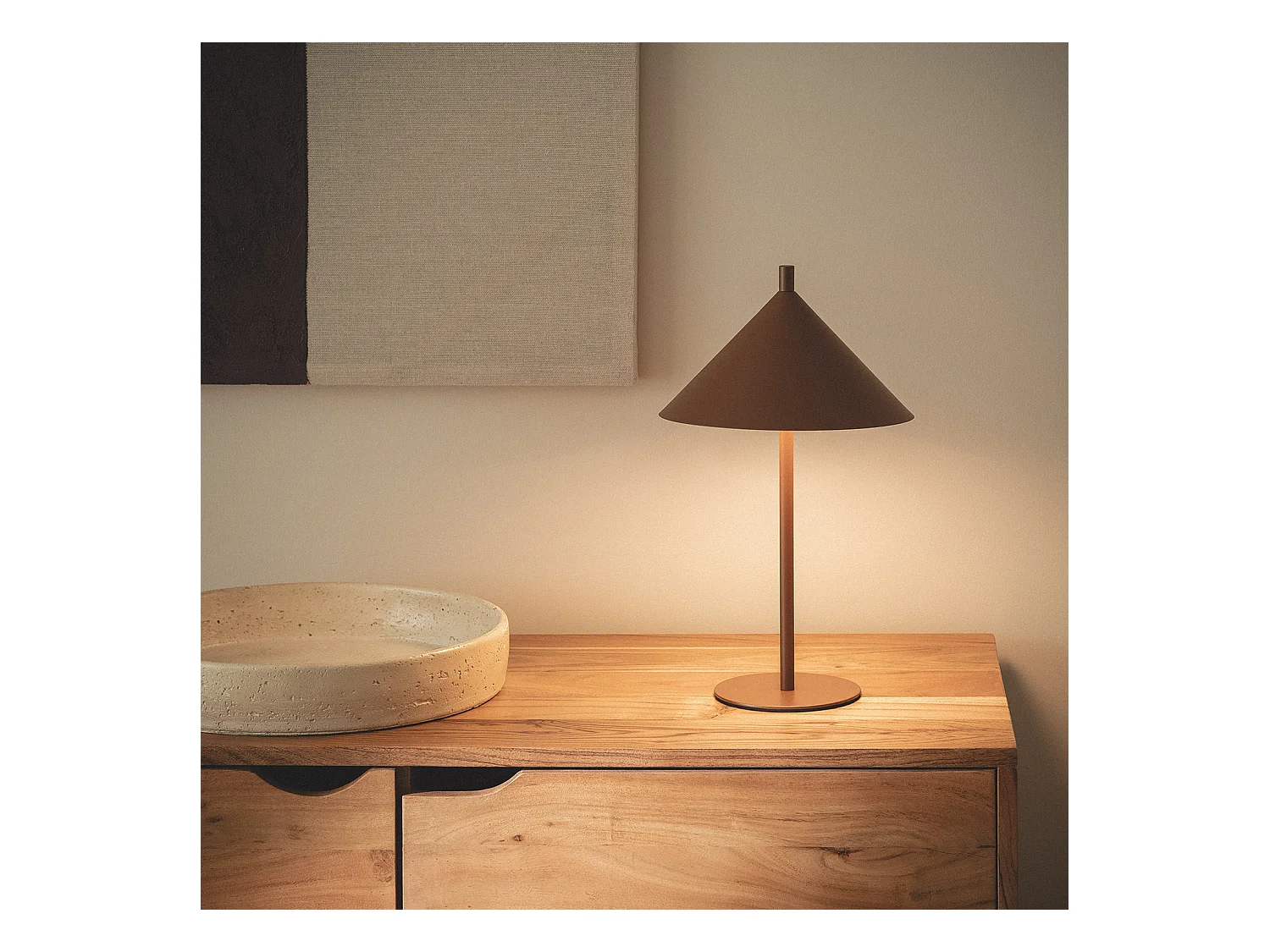 Lampe à Poser LED 3.6W Métal Carmale Brun