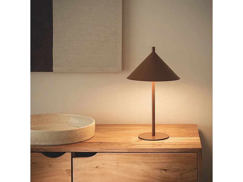 Lampe à Poser LED 3.6W Métal Carmale Brun