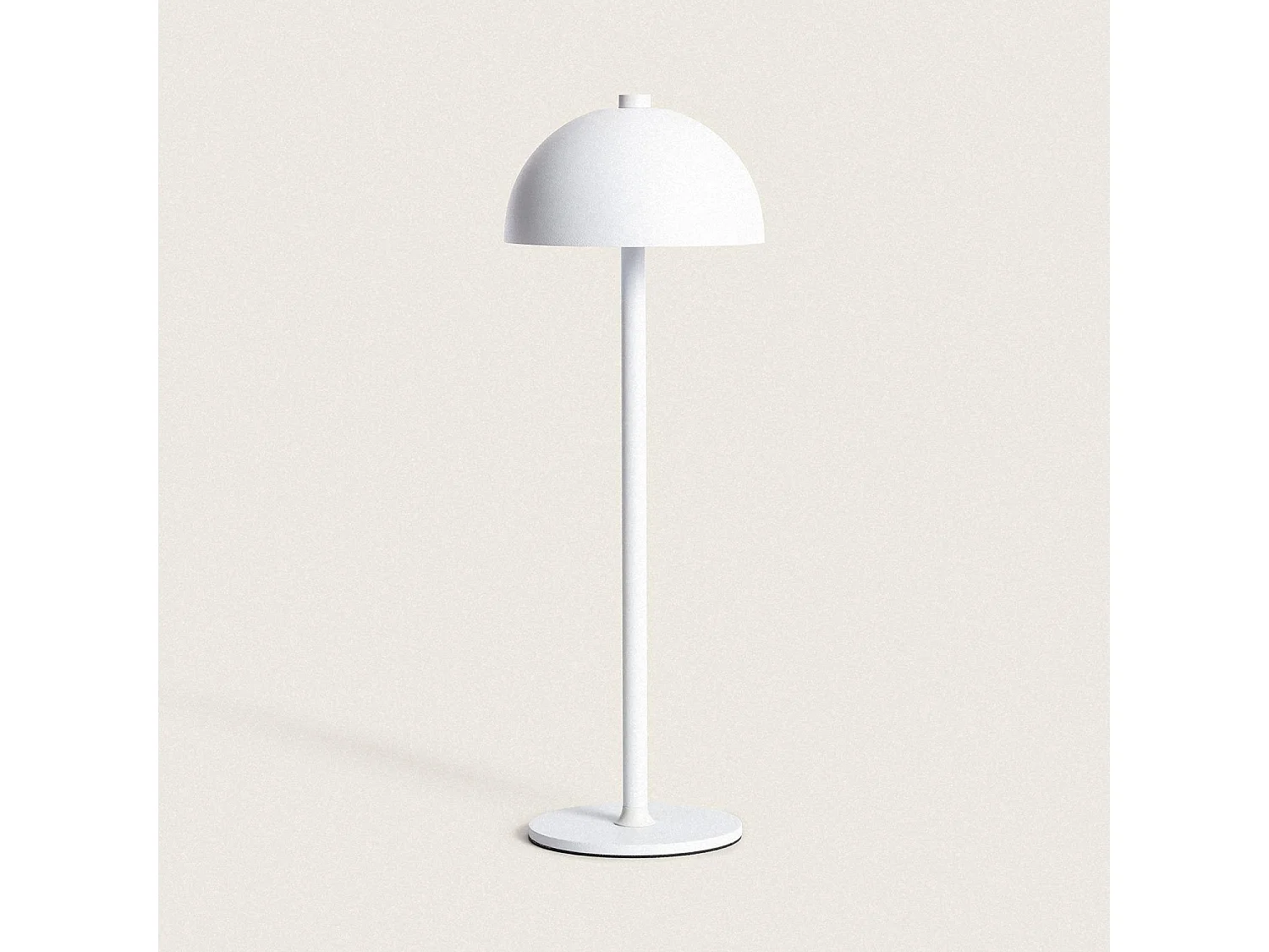 Lampada da Tavolo LED Portatile Metallo con Batteria USB Ricaricabile Kael Bianco