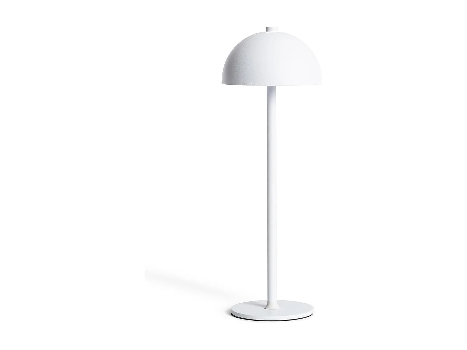 Lampada da Tavolo LED Portatile Metallo con Batteria USB Ricaricabile Kael Bianco