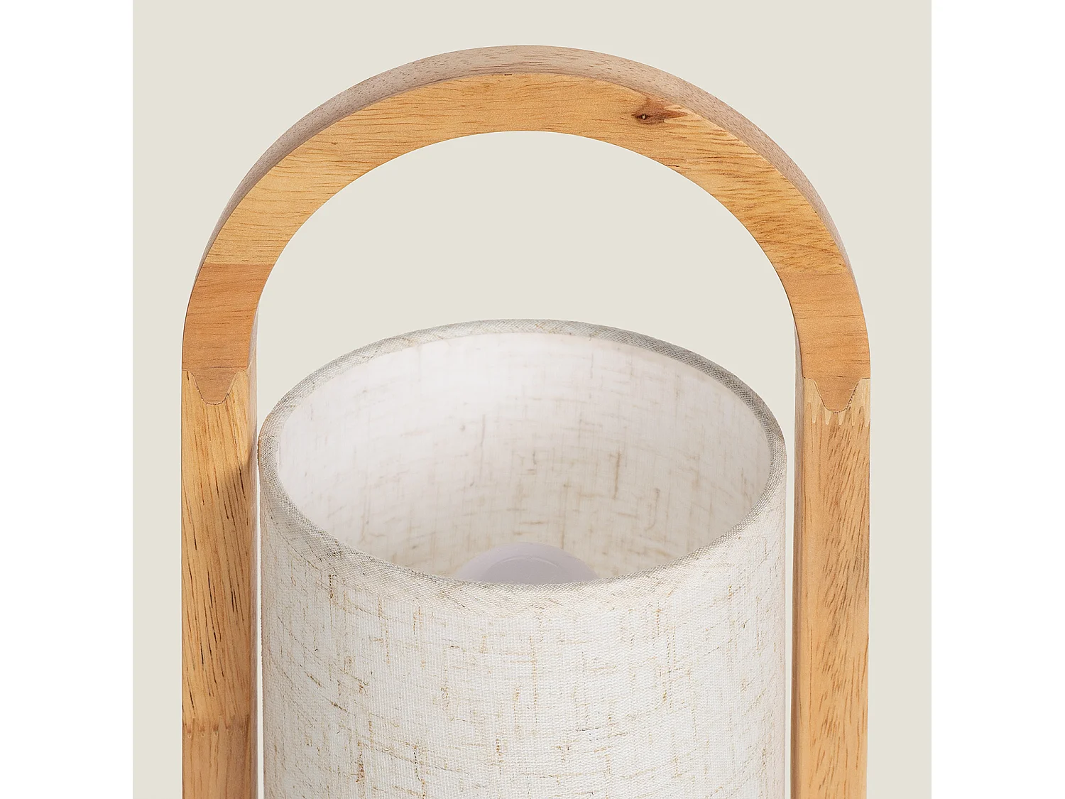 Lampada da Tavolo LED 1W Portatile Legno con Batteria USB Ricaricabile Fragosa Naturale