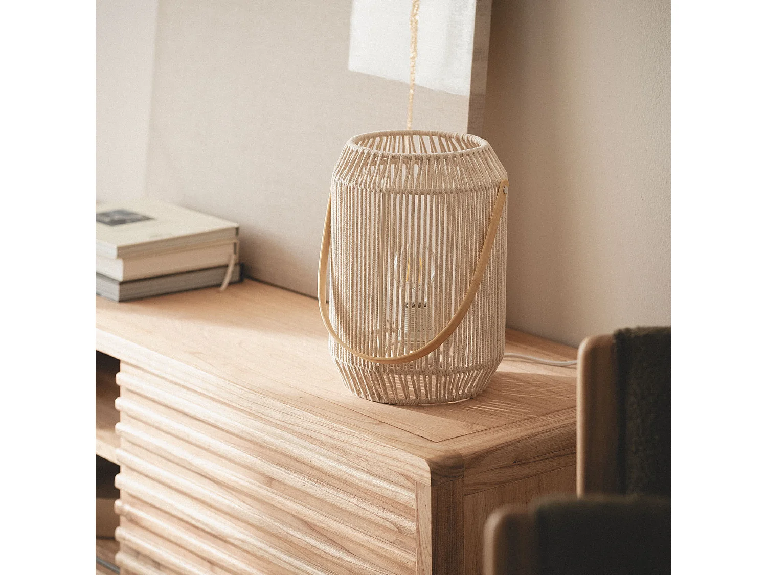 Lampe à Poser Corde Nolana Beige