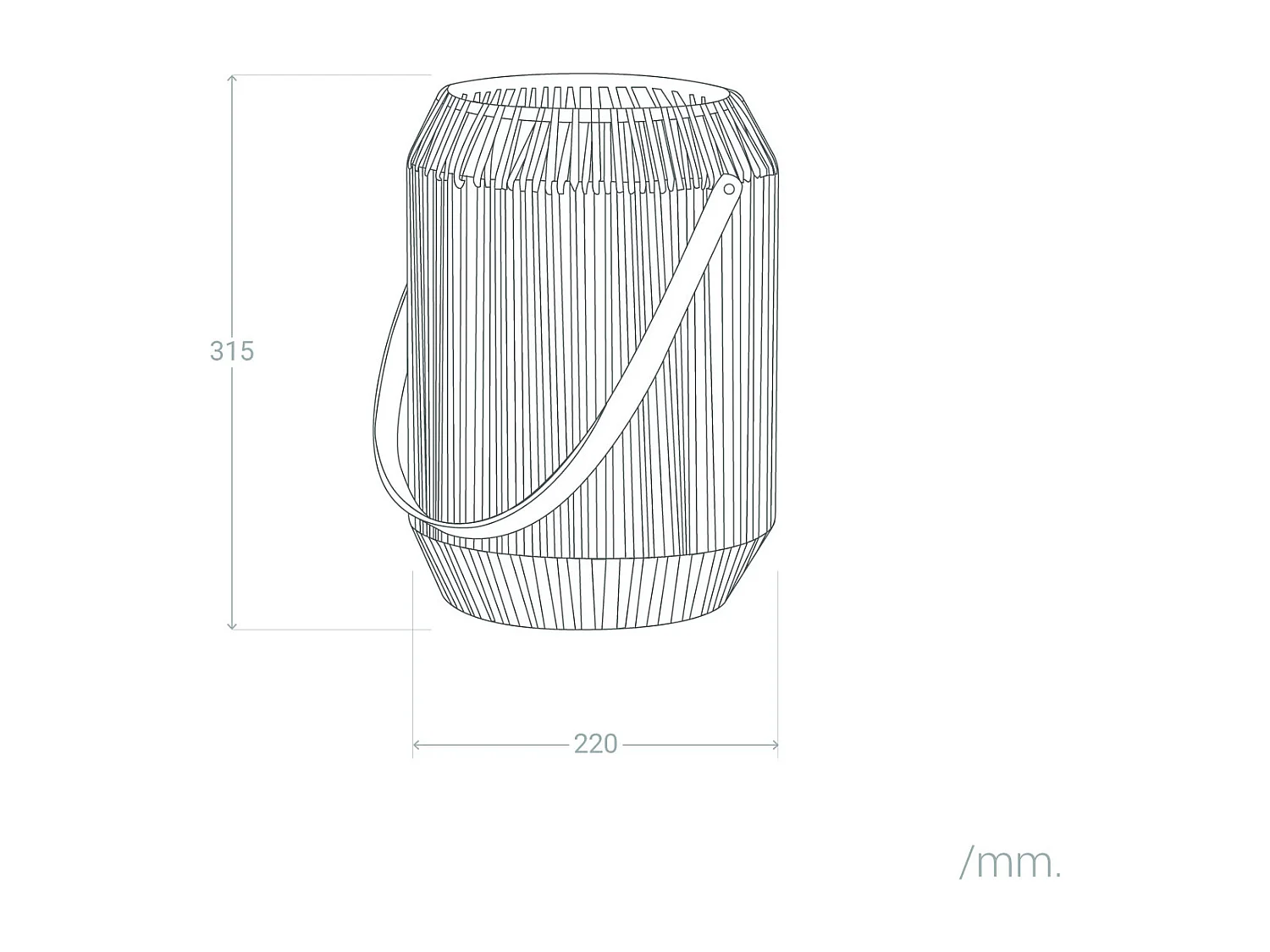 Lámpara Mesa Cuerda Bris Nolana Beige