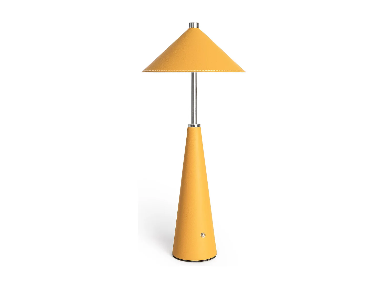 Lampe à Poser LED Portable Cuir et Métal avec Batterie USB Rechargeable Tyu Tule Jaune